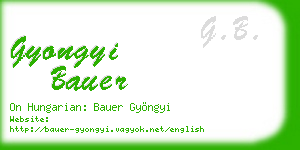 gyongyi bauer business card